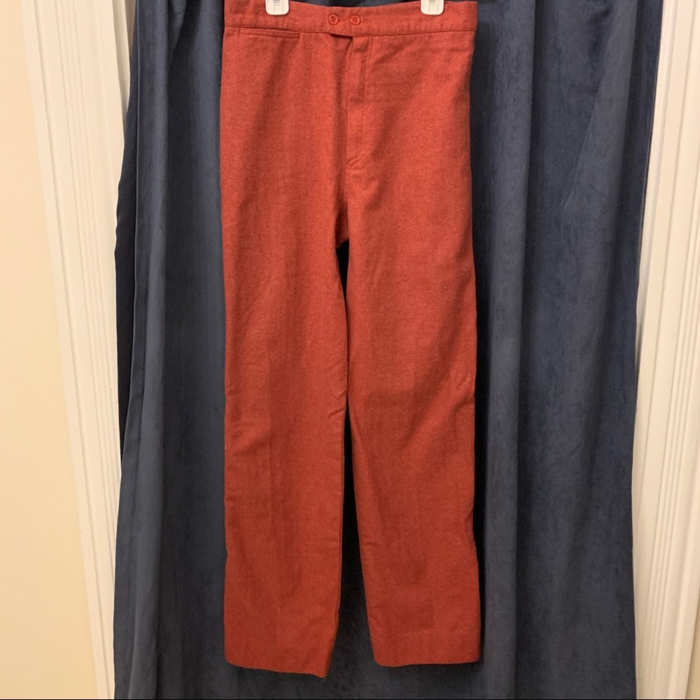 Red Retro Style Ferrara High Waisted Pants